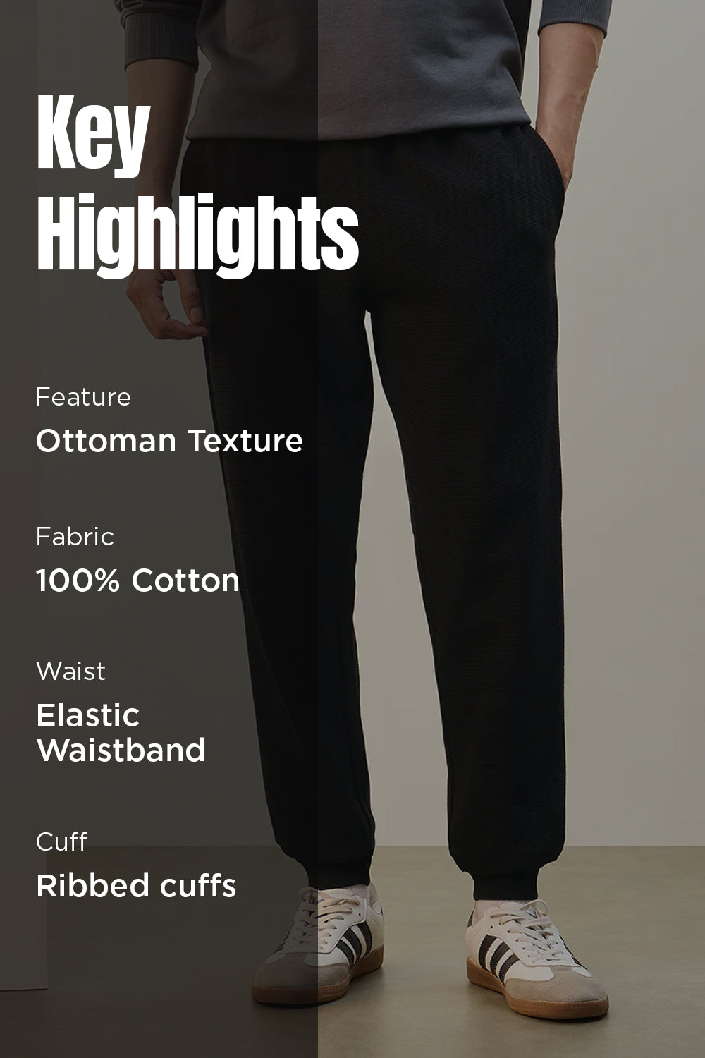 Ottoman Textured Joggers