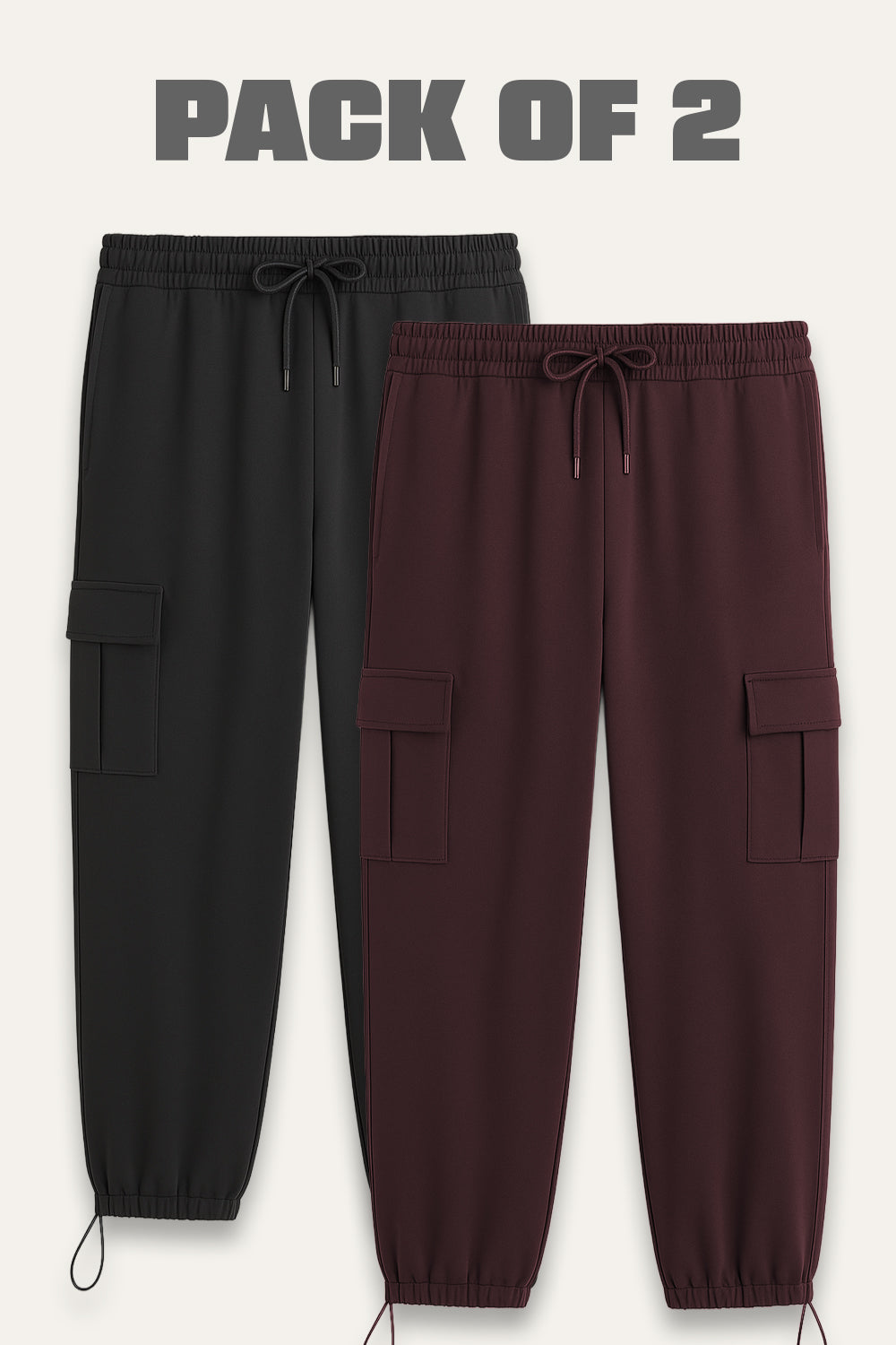 2-Pack Relaxed Fit Cargo Joggers