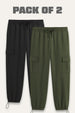 2-Pack Relaxed Fit Cargo Joggers
