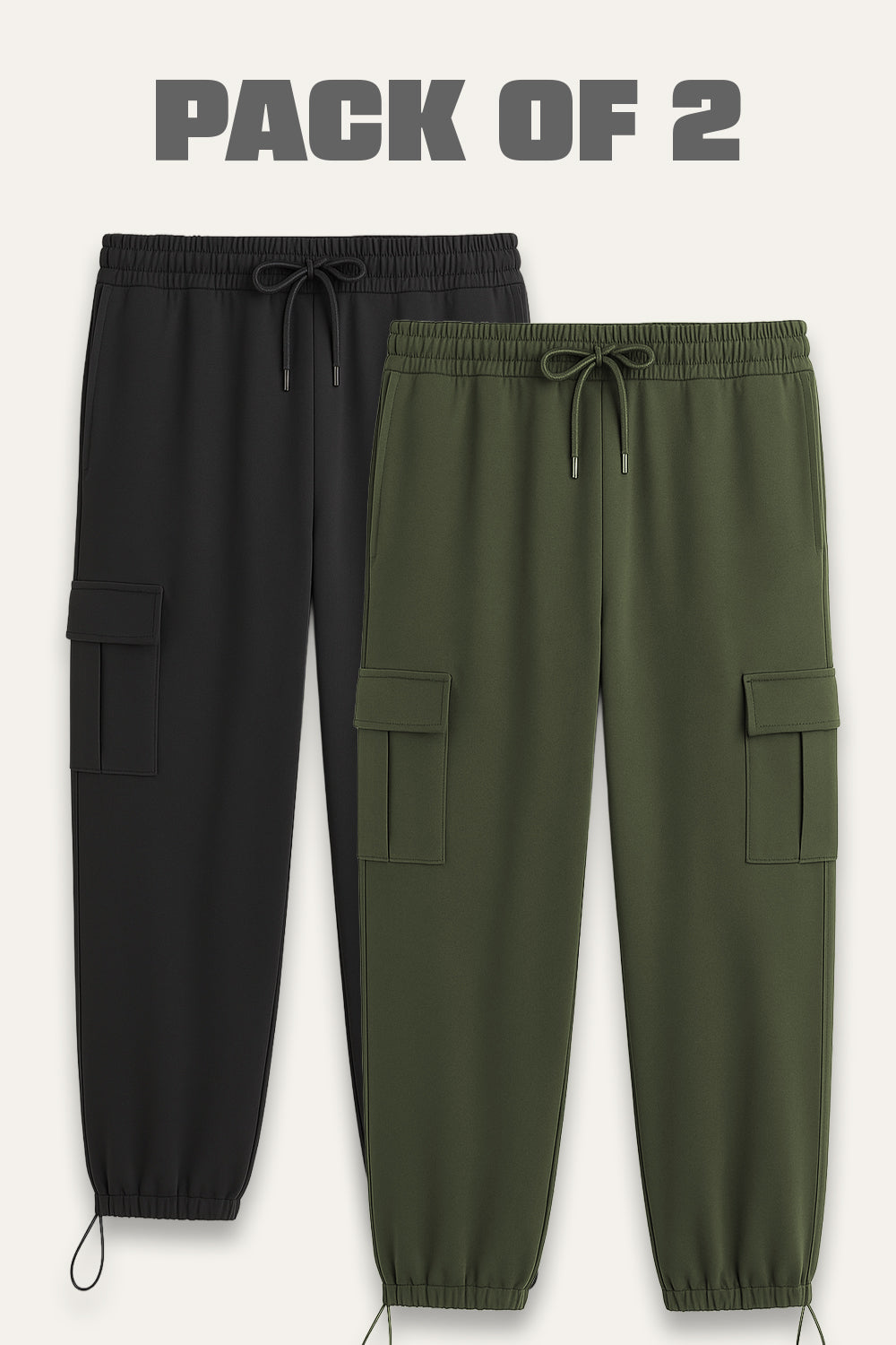 2-Pack Relaxed Fit Cargo Joggers