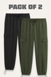 2-Pack Relaxed Fit Cargo Joggers