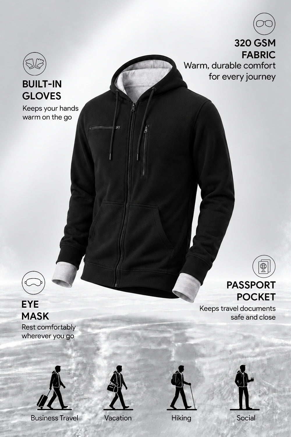 Wanderer - Travel Hoodie