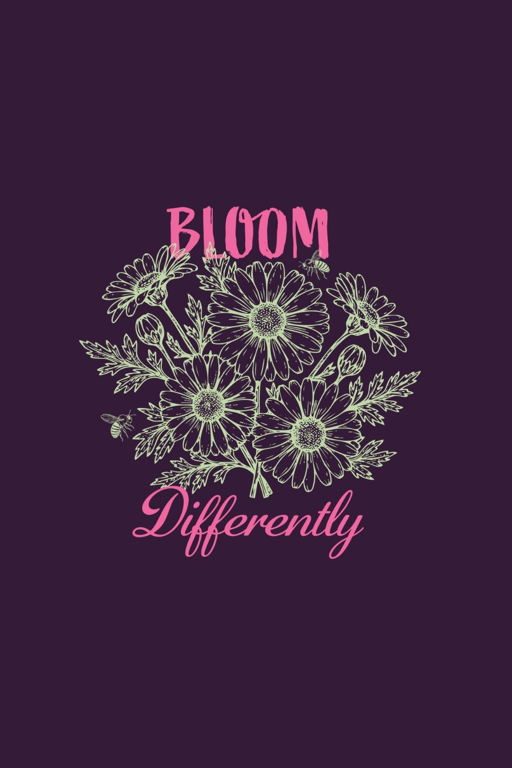 Bloom Differently - Floral Oversized Fit Women Tee