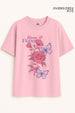 Bloom & Flutter Oversized Fit Women Tee