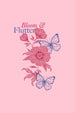 Bloom & Flutter Oversized Fit Women Tee