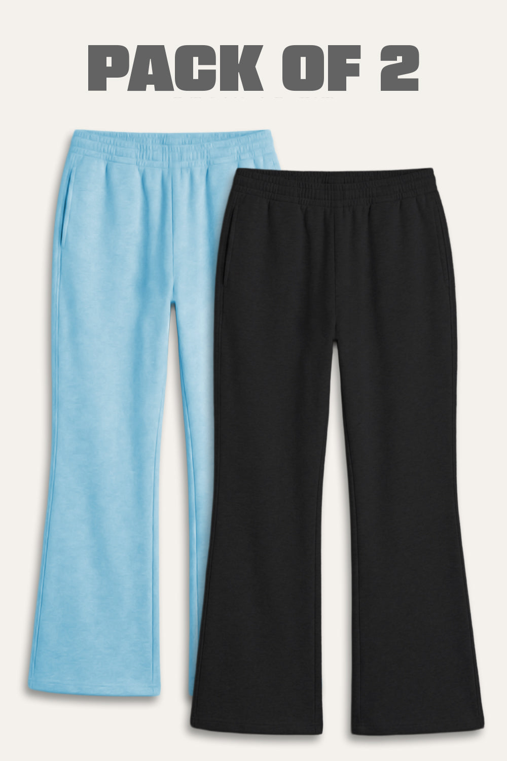 2 Pack -Women’s Flared Terry Pants