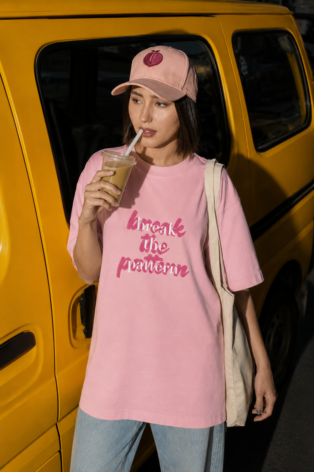 Break The Pattern Oversized Fit Women Tee
