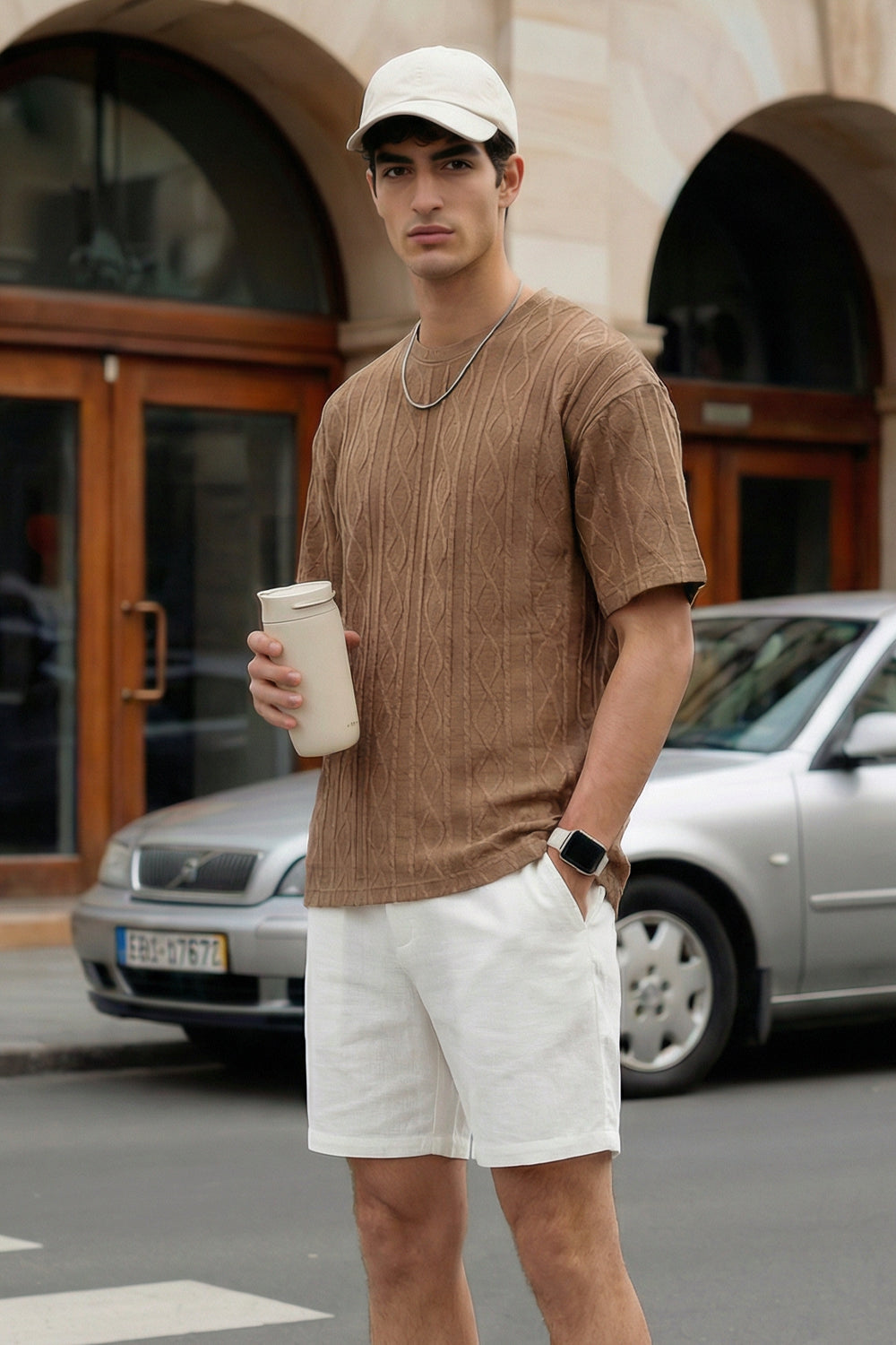 Textured Oversized T-Shirt