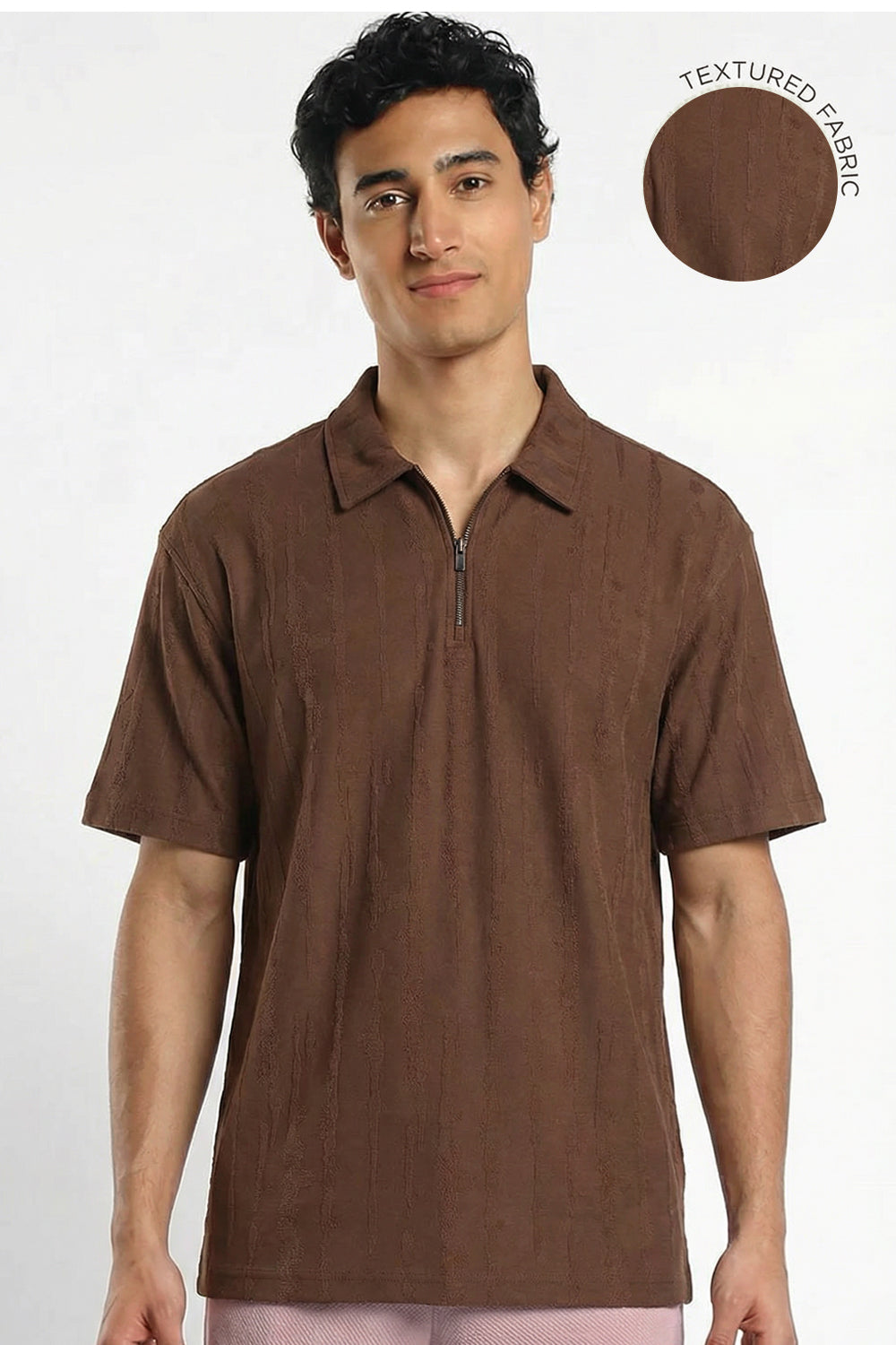 Vista Zip Textured Polo