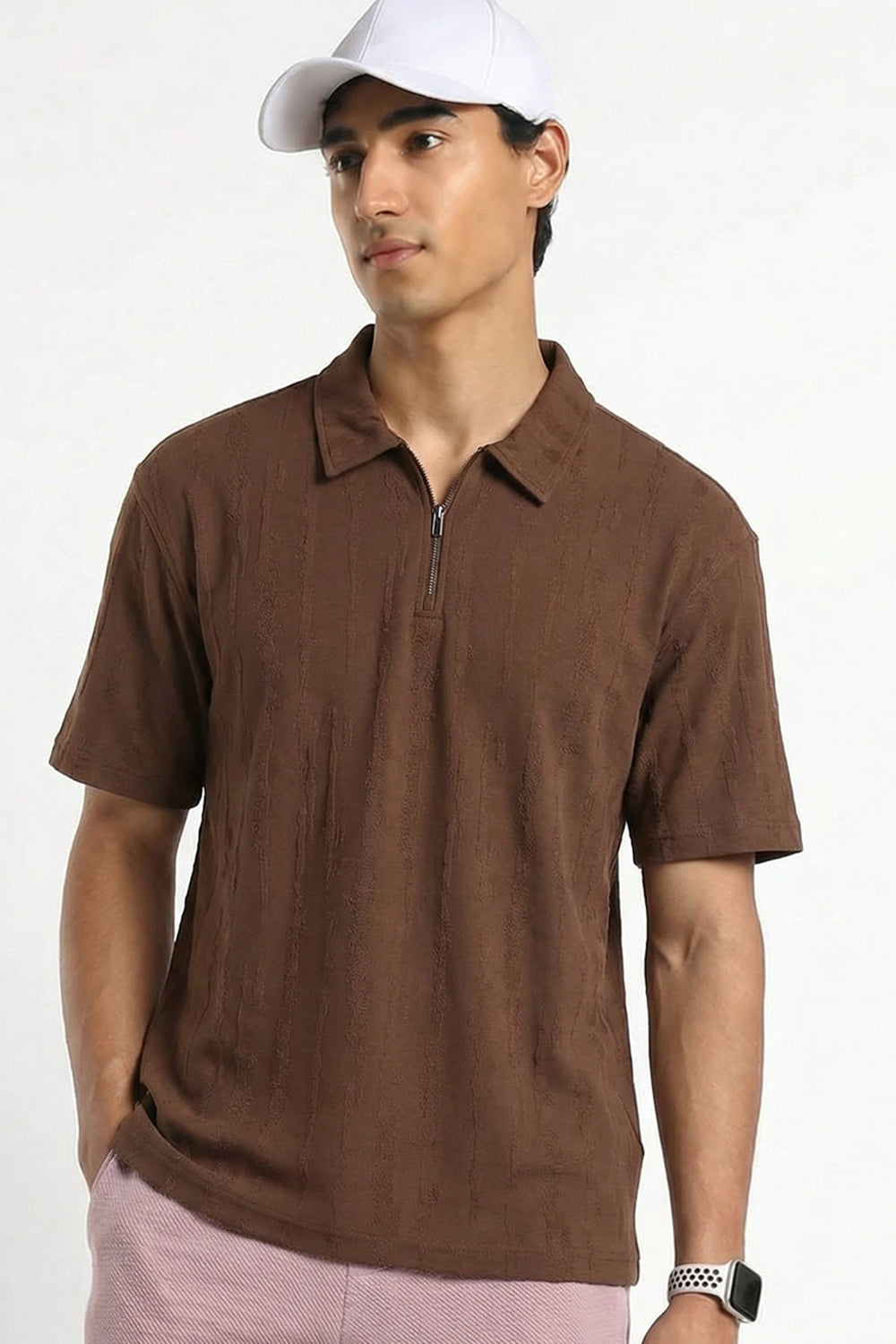Vista Zip Textured Polo