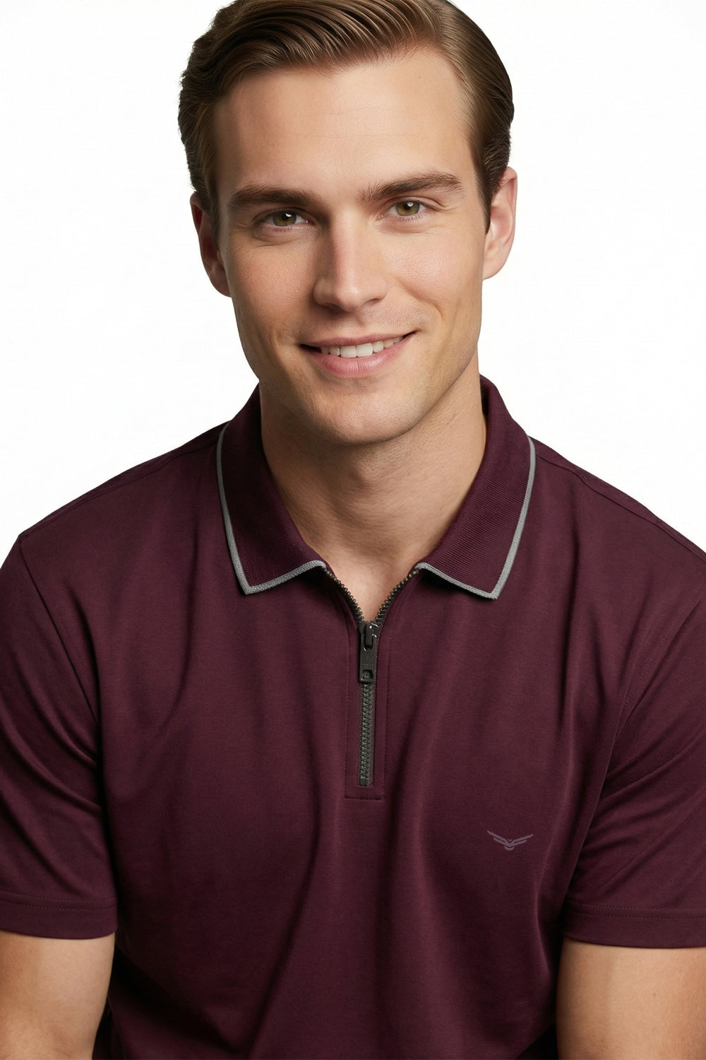 Zip Collar Polo T-Shirt