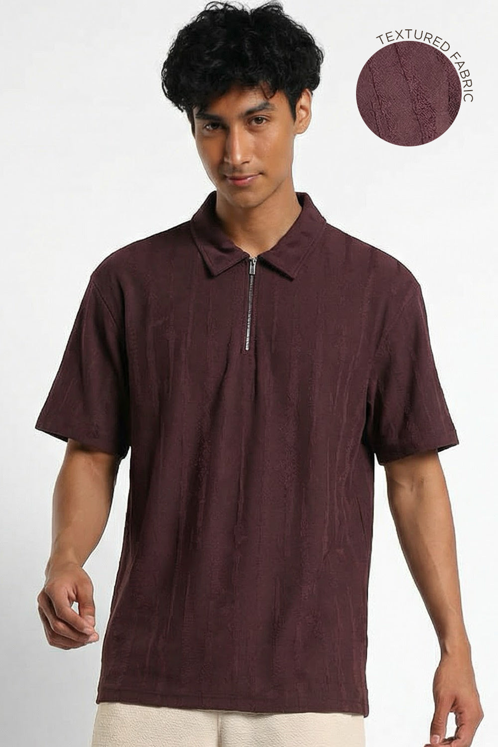 Vista Zip Textured Polo