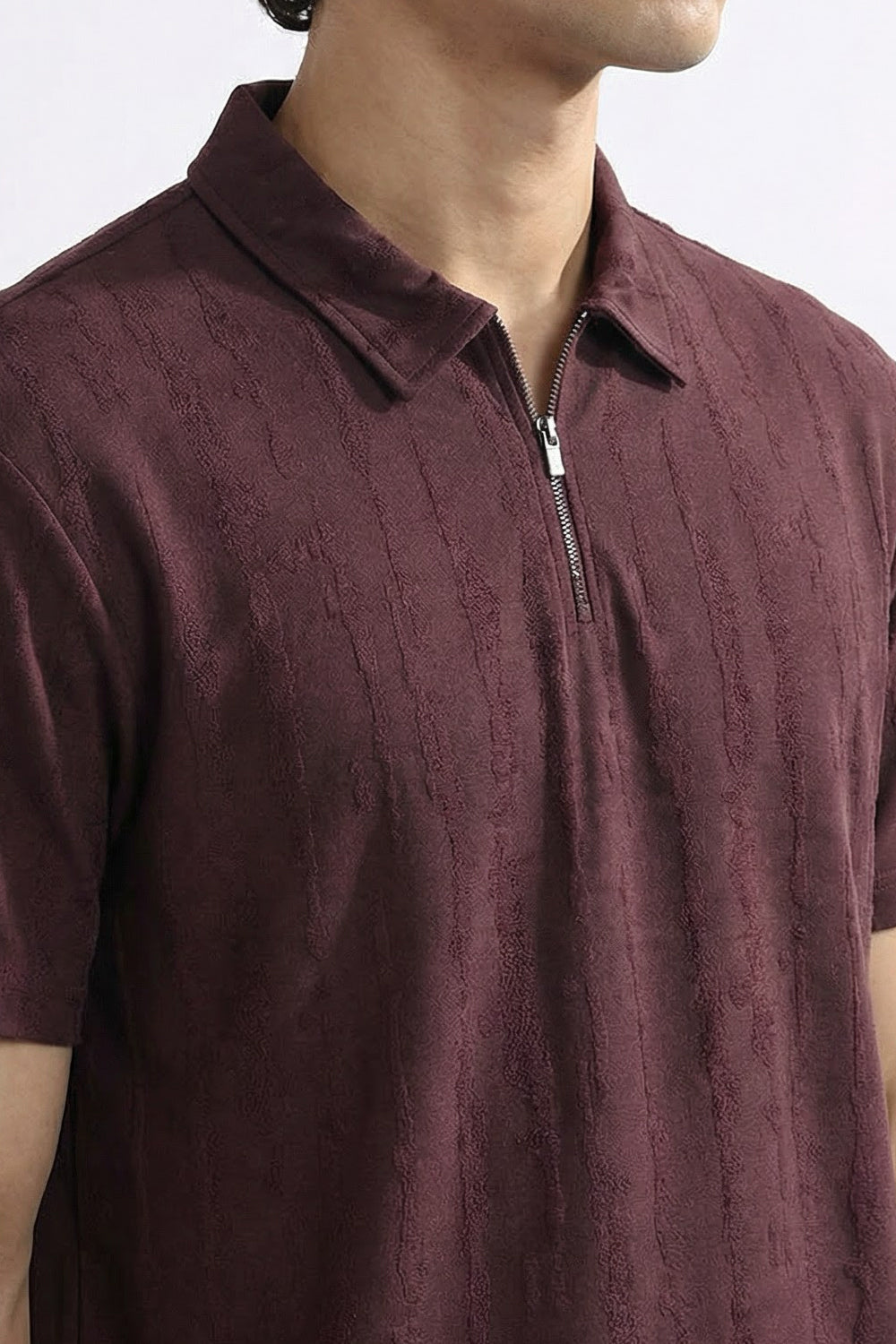 Vista Zip Textured Polo