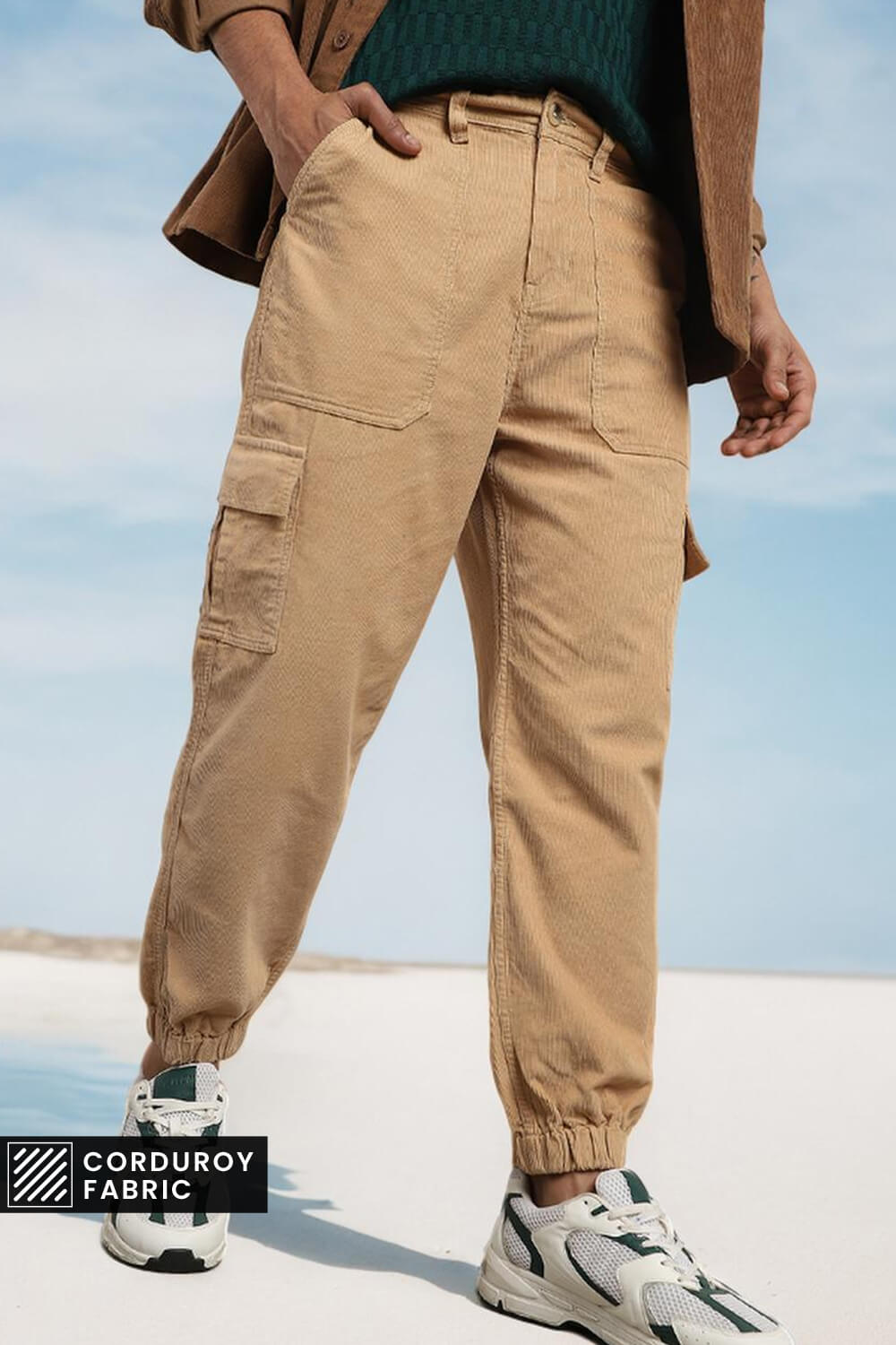 Oversized Corduroy Cargo Joggers