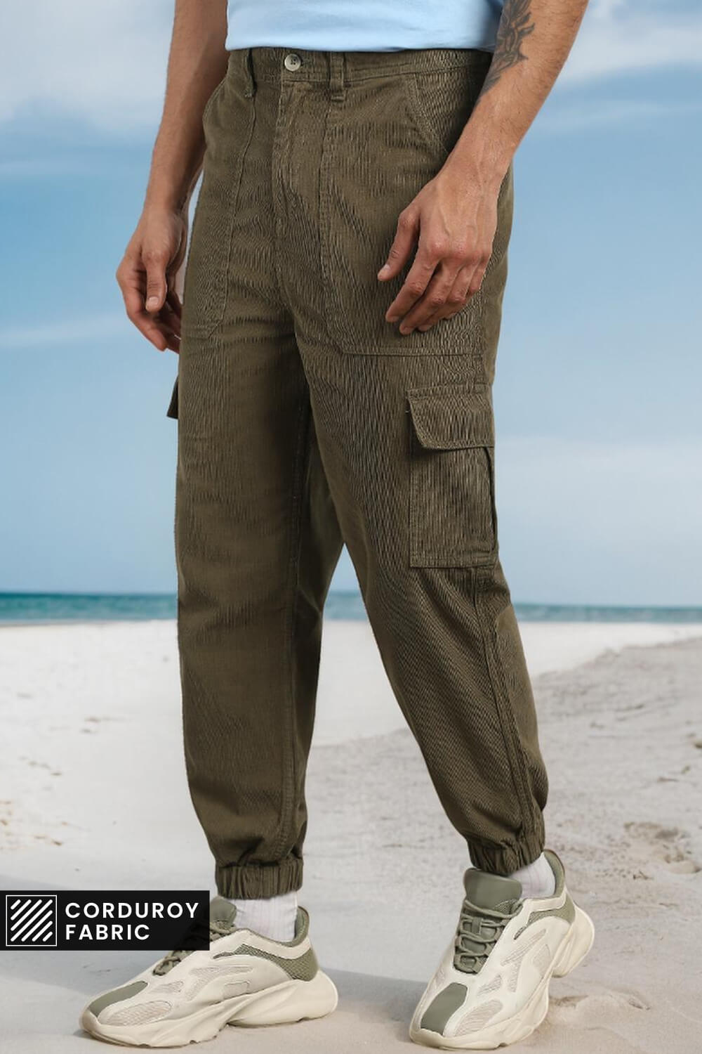 Oversized Corduroy Cargo Joggers