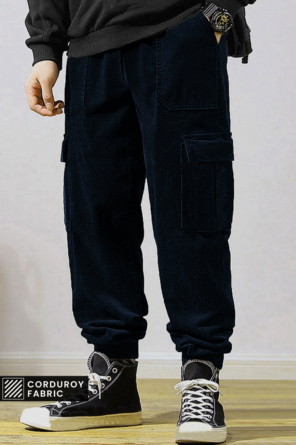 Corduroy Woven Cargo Pants