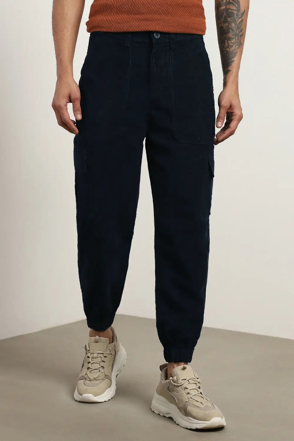 Oversized Corduroy Cargo Joggers