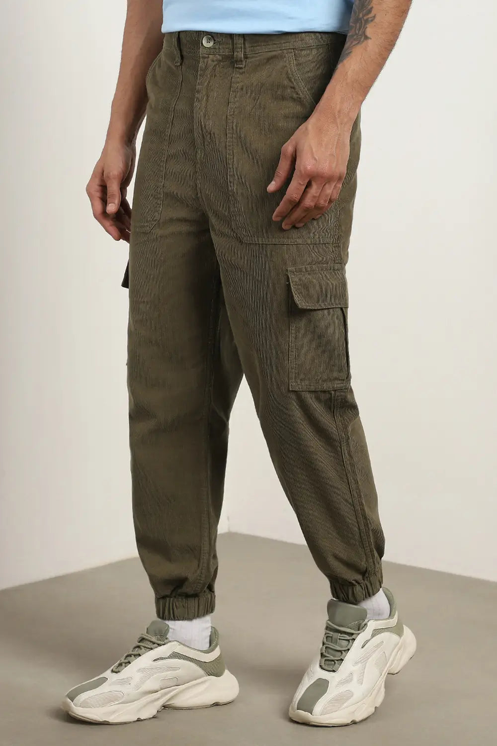 Oversized Corduroy Cargo Joggers