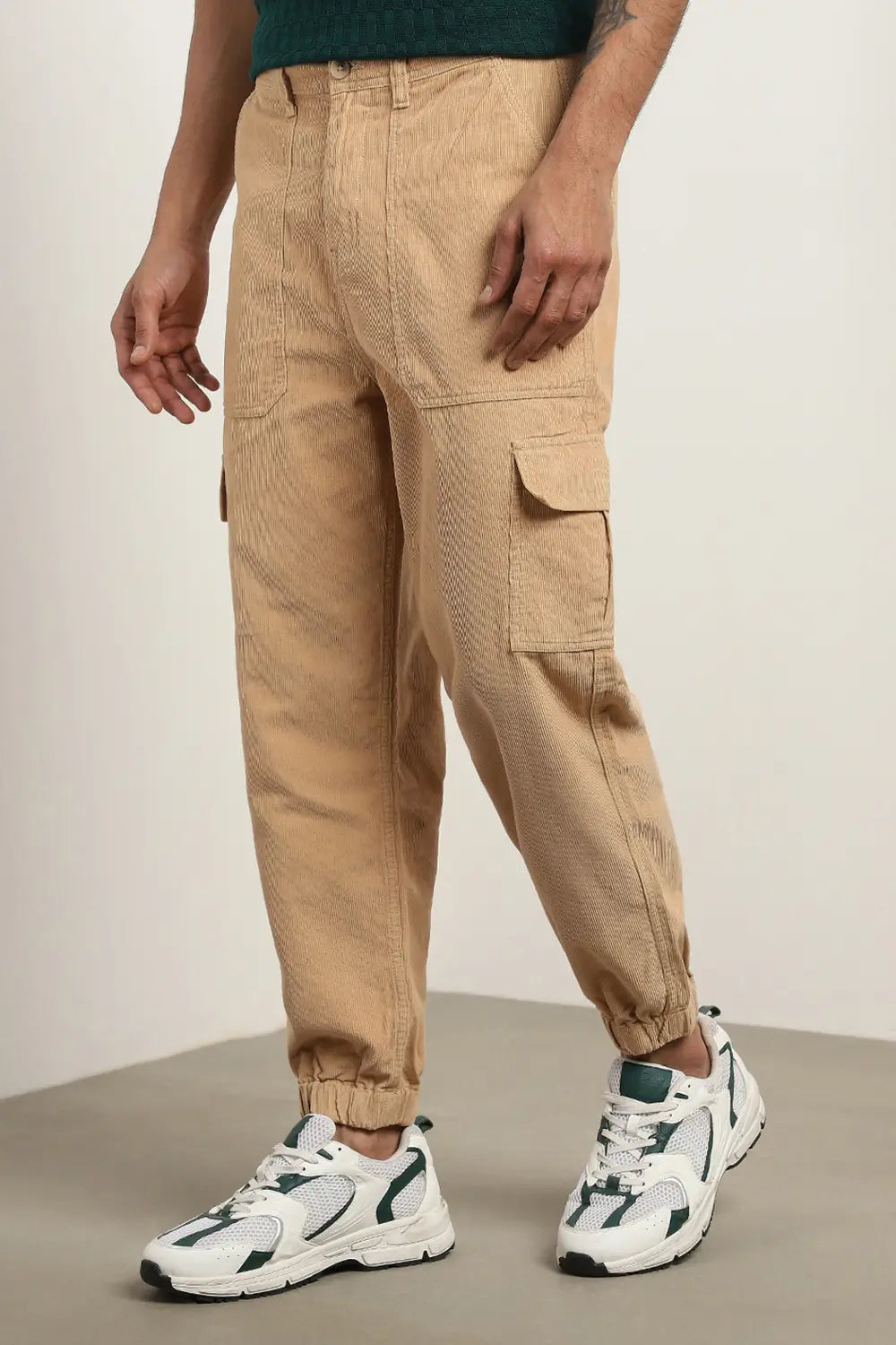 Oversized Corduroy Cargo Joggers