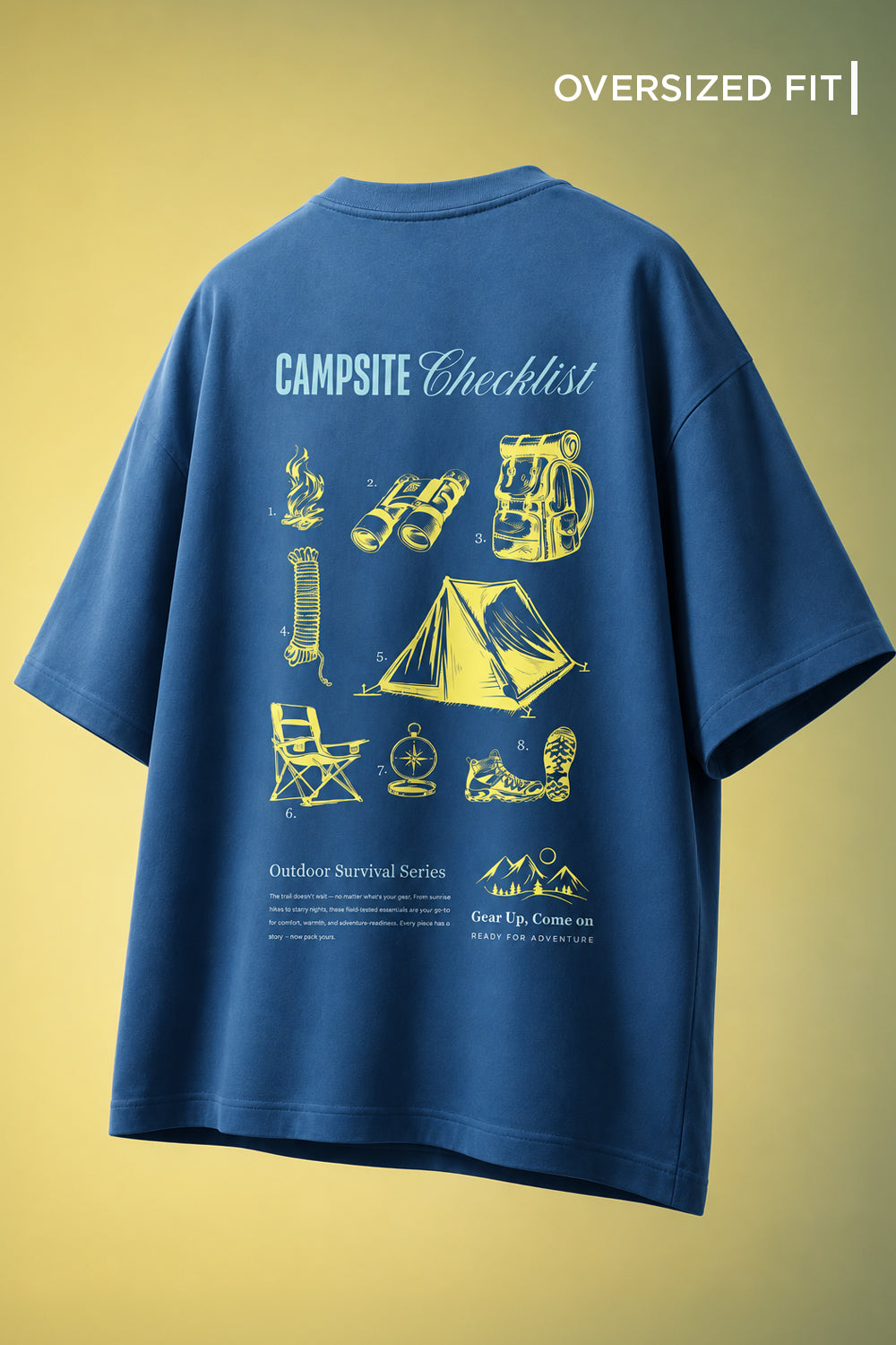 Campsite Checklist Oversized T-Shirt