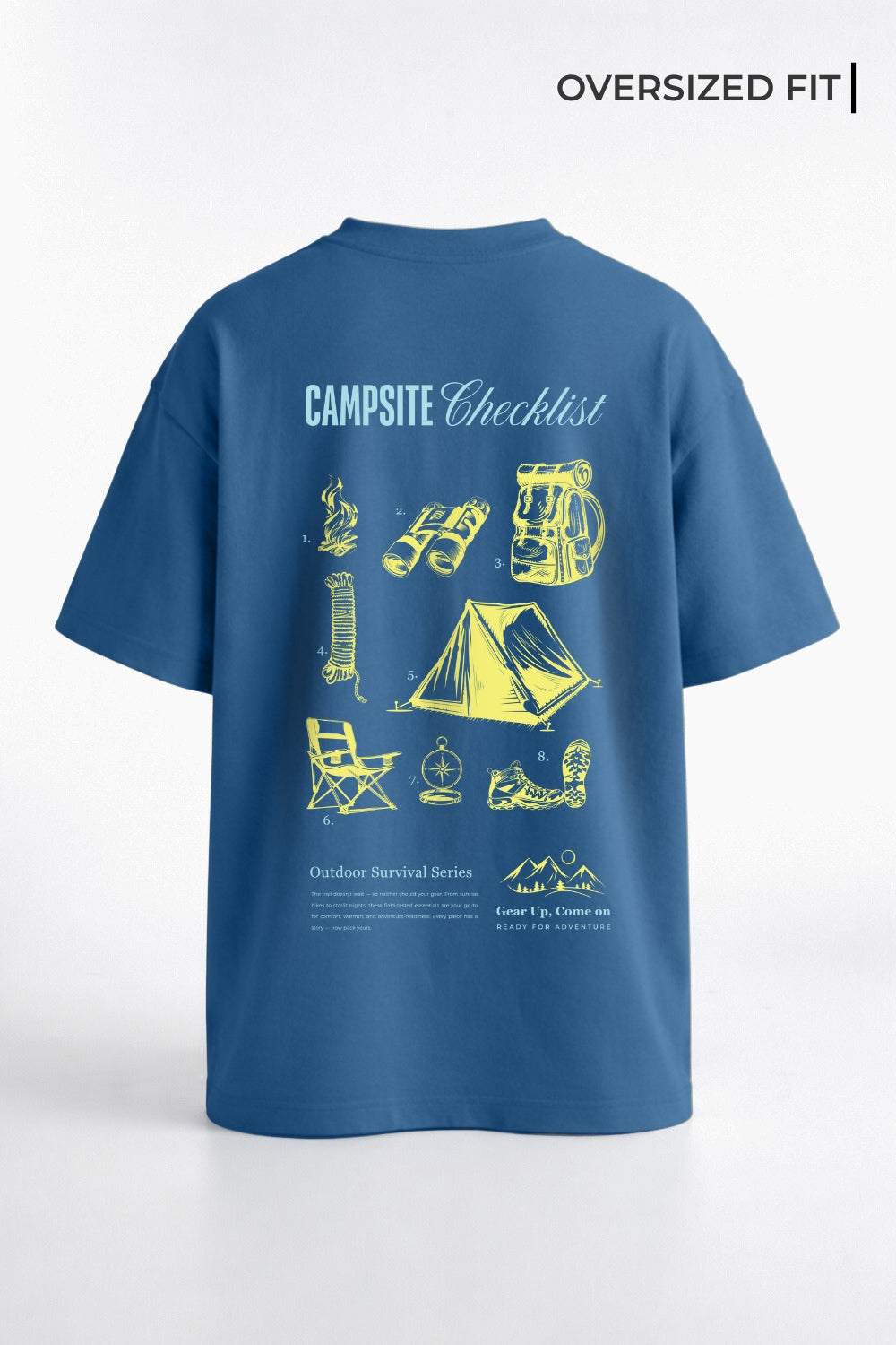 Campsite Checklist Oversized T-Shirt