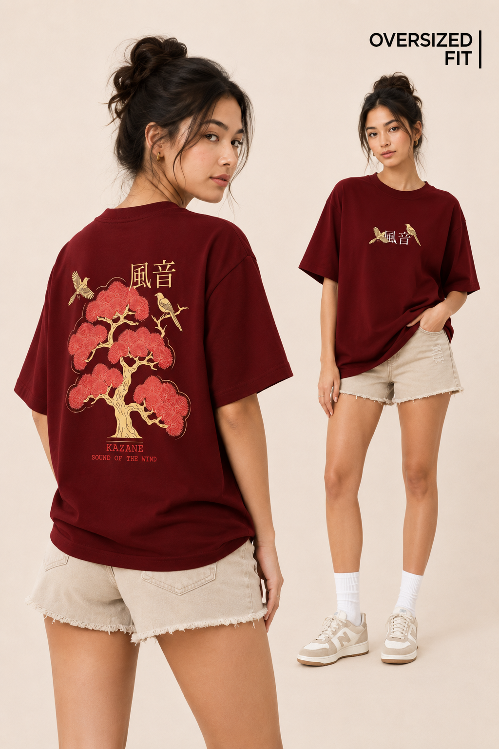 Kazane Oversized Fit Women Tee