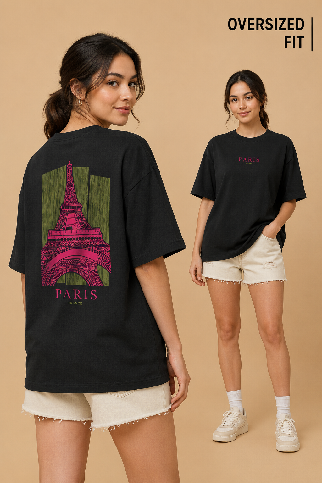 Paris Oversized Fit Women Tee