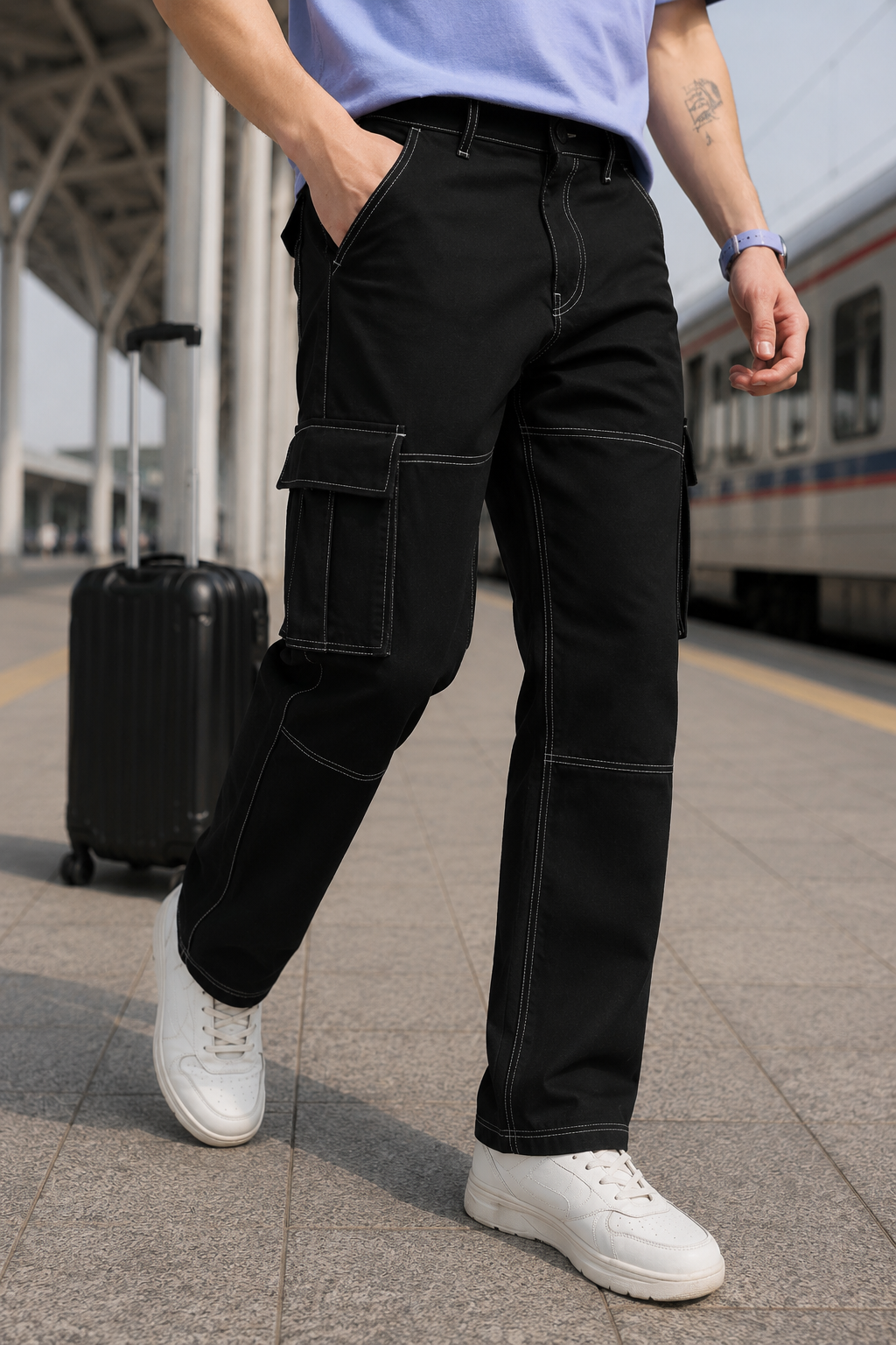 Men's Straight Fit Cargo Pants