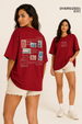 No Fixed Place Oversized Fit Women Tee