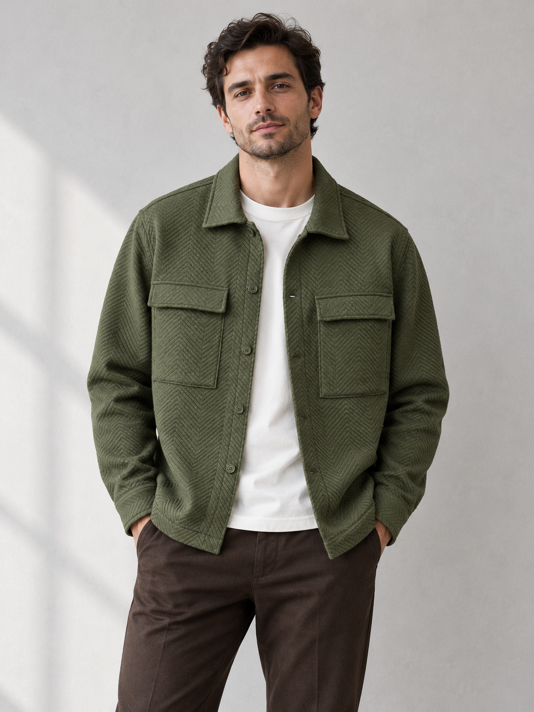 Textured Relax Fit Shacket