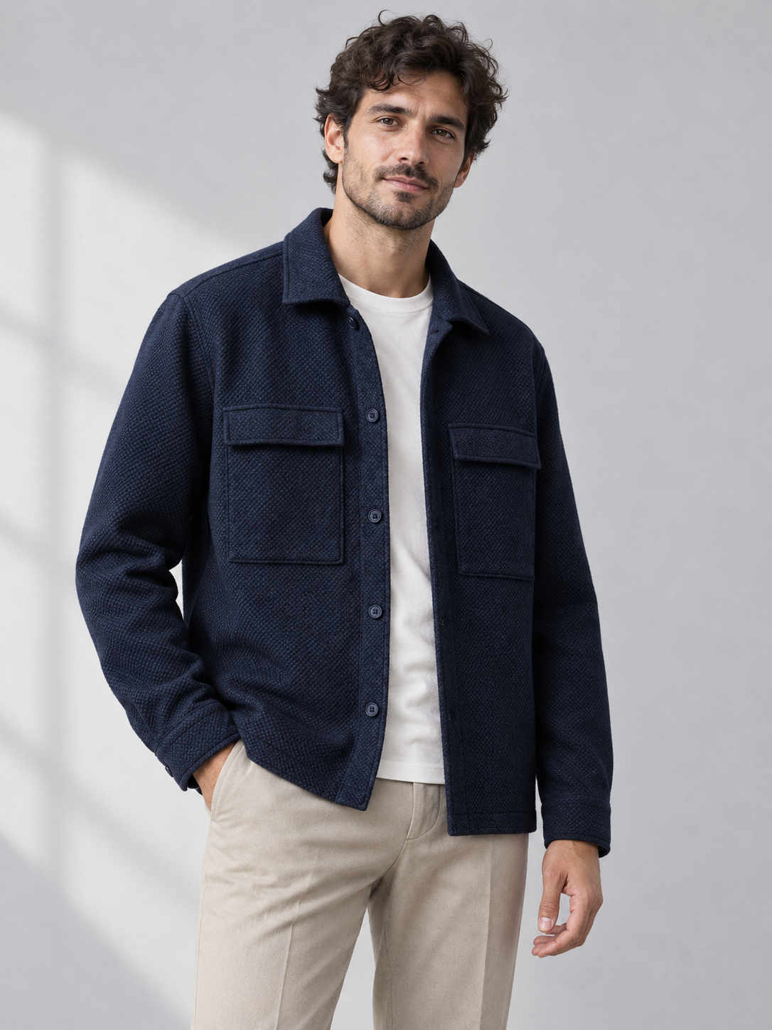 Textured Relax Fit Shacket