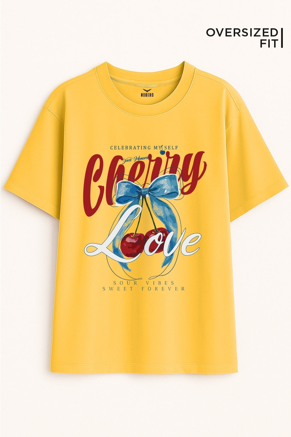 Cherry Love Oversized Fit Women Tee