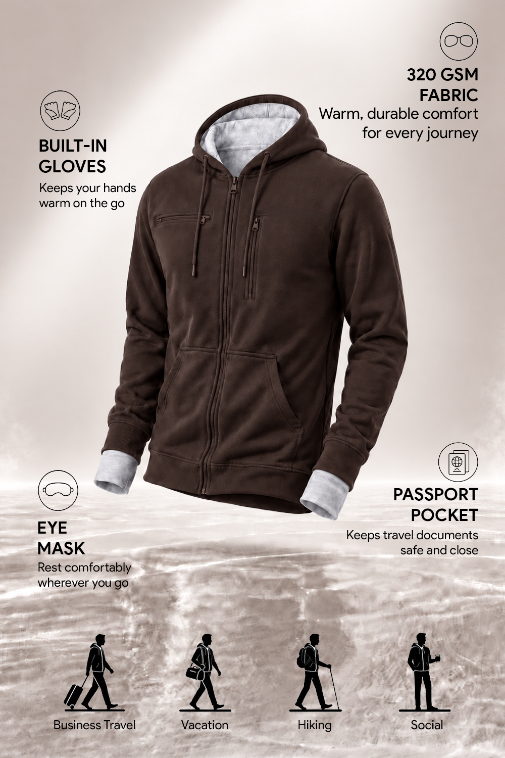 Wanderer - Travel Hoodie