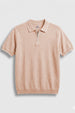 Concealed Zip Knit Polo T-Shirt