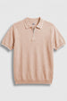 Concealed Zip Knit Polo T-Shirt