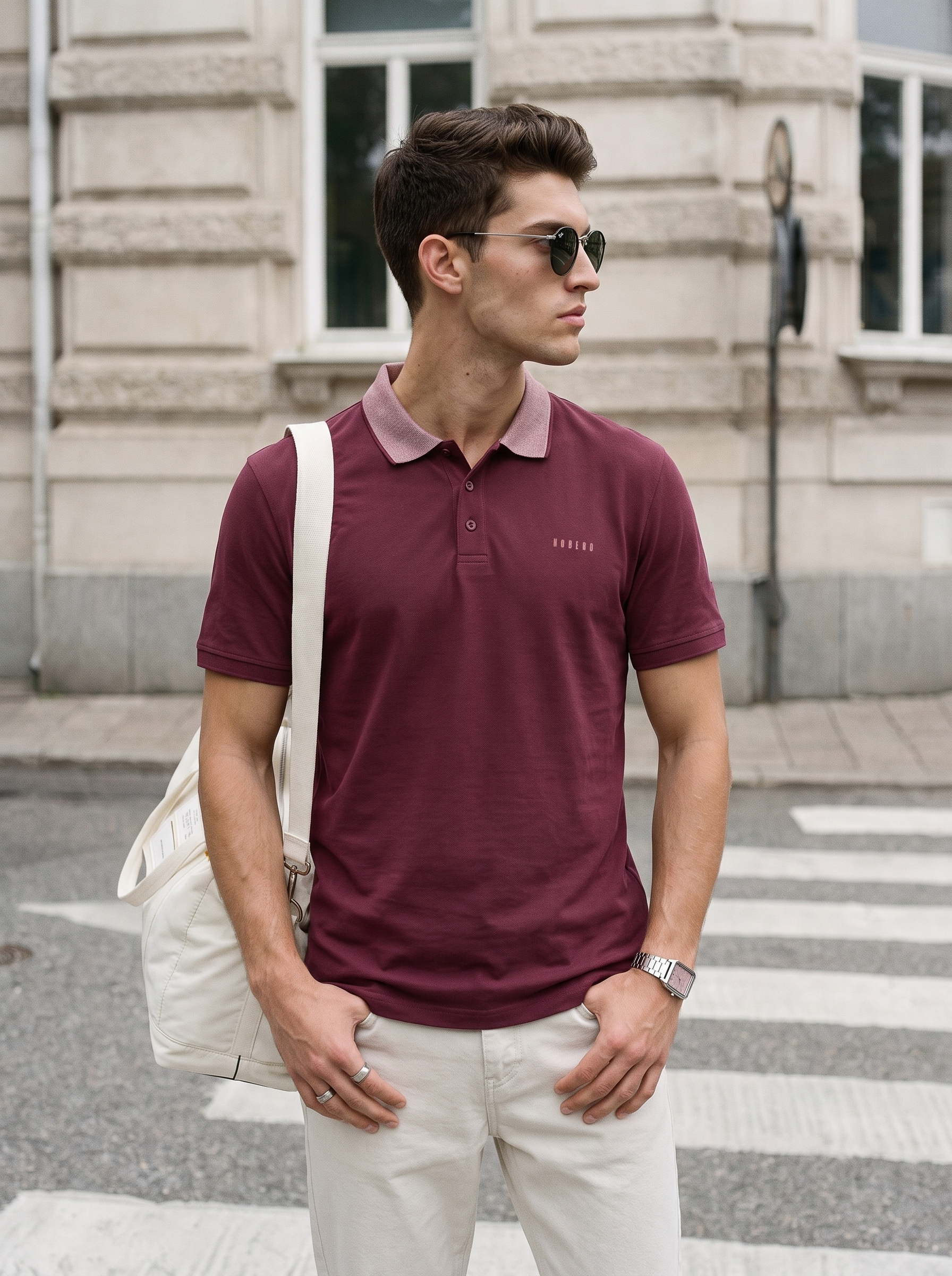 Contrast Edge Polo T-Shirt