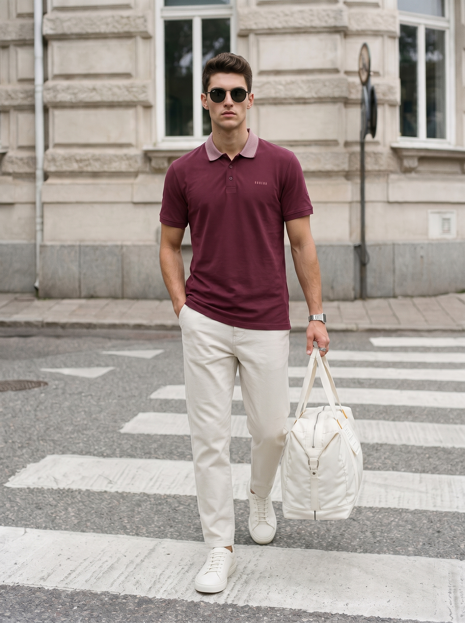 Contrast Edge Polo T-Shirt