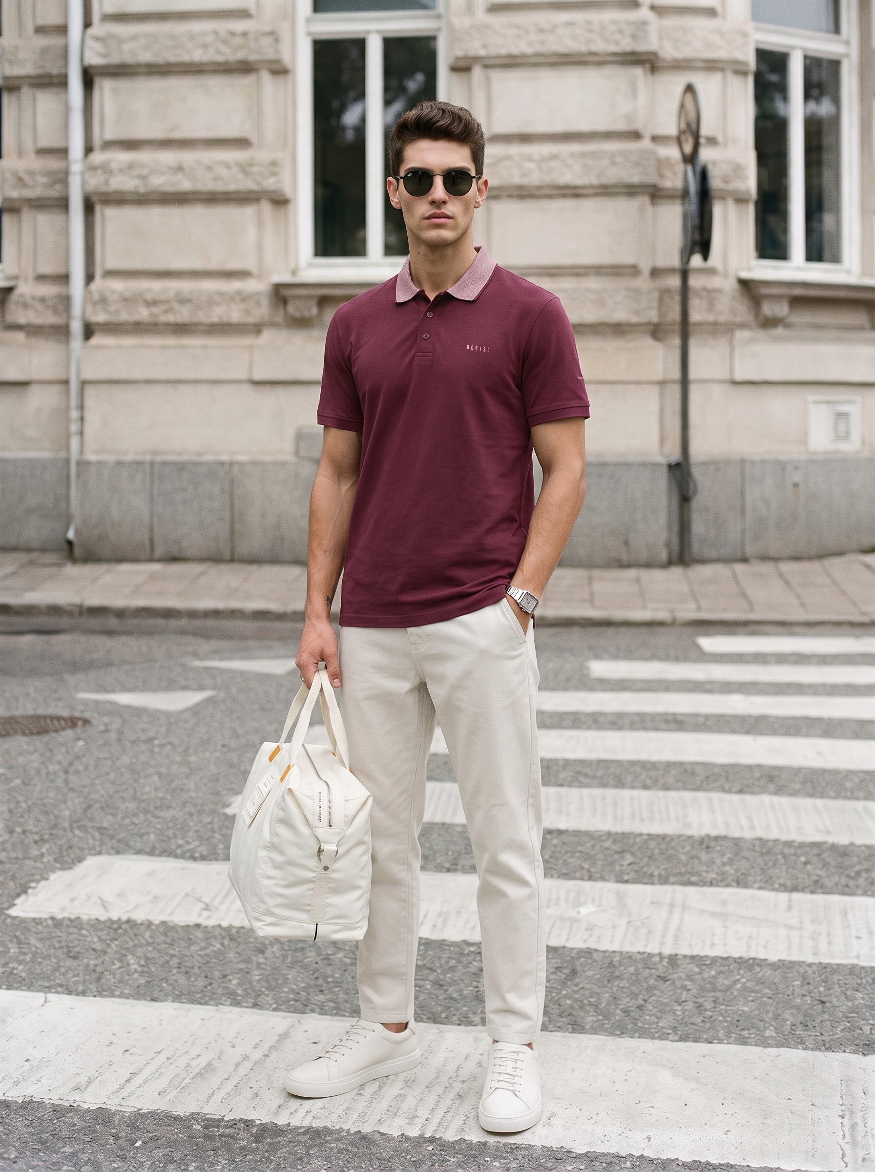 Contrast Edge Polo T-Shirt