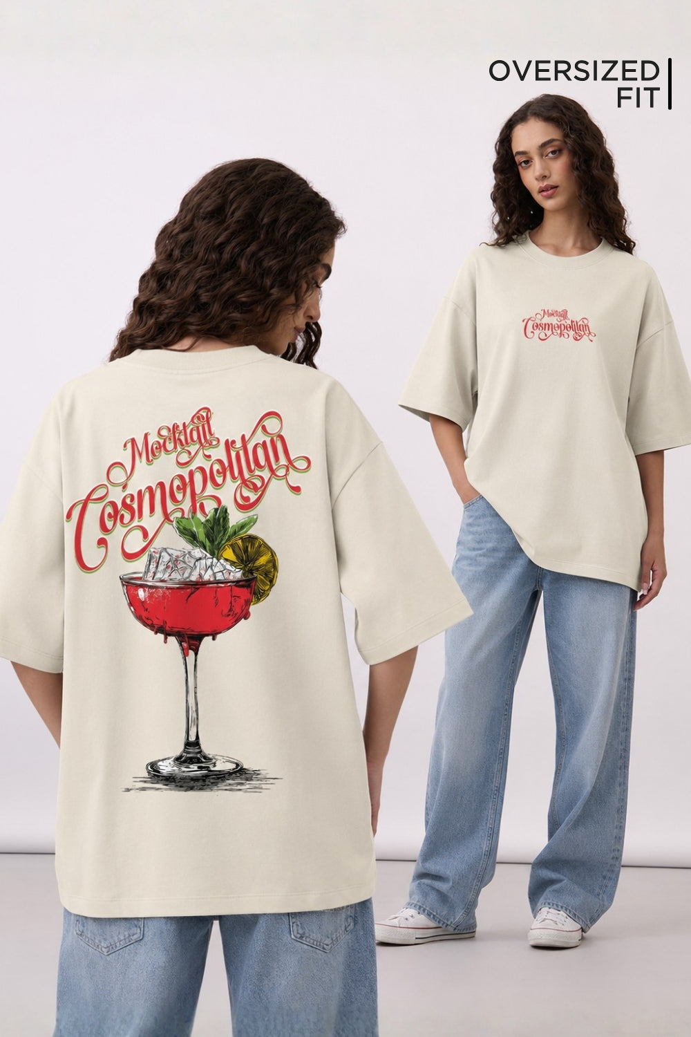 Mocktail Cosmo Oversized Fit Women Tee