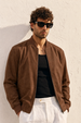 Refined Suede Bomber