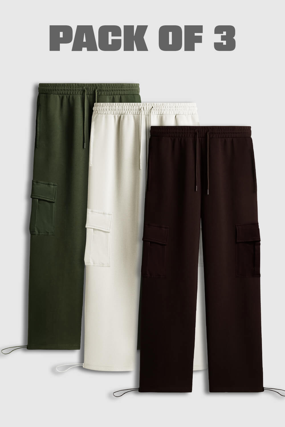 3-Pack Oversized Cargo Joggers