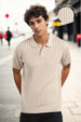 Drop Needle Textured Polo T-Shirt