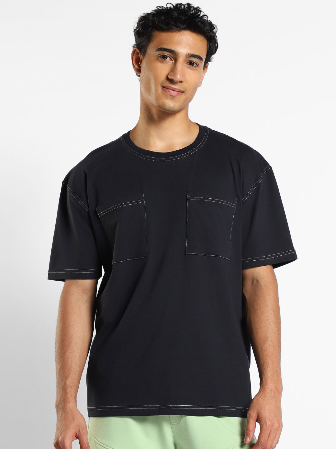 Contrast Stitch Oversized T-Shirt