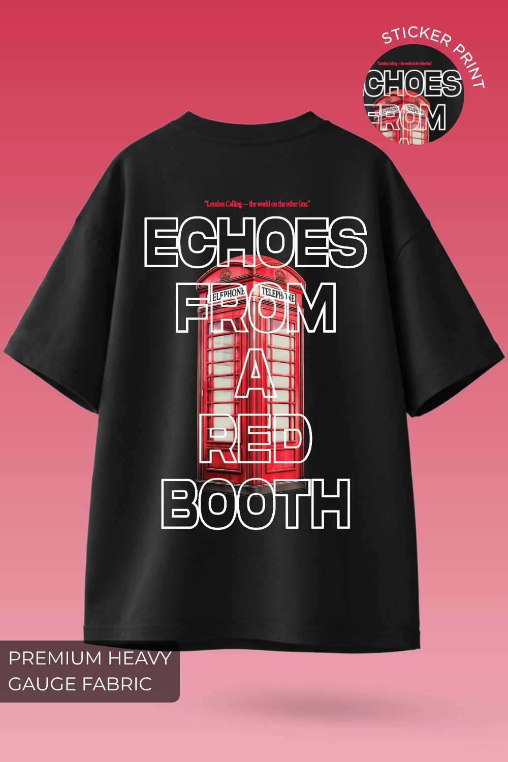Echos From A Red Booth Oversized T-Shirt