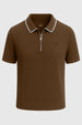 Zip Collar Polo T-Shirt