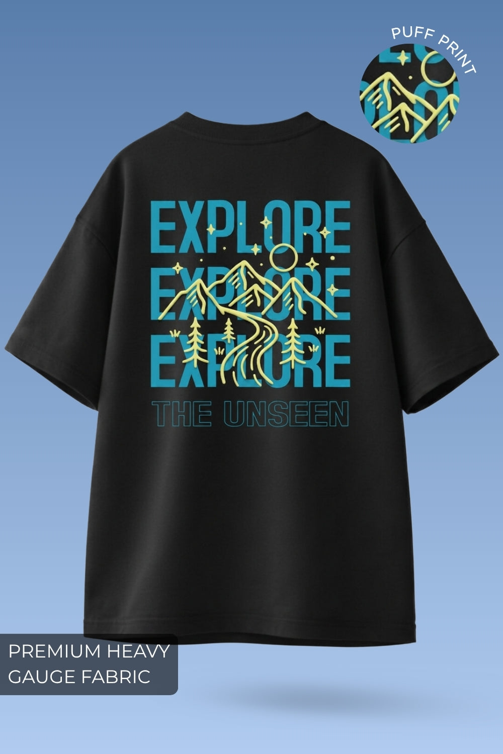 Explore The Unseen Oversized Premium T-Shirt