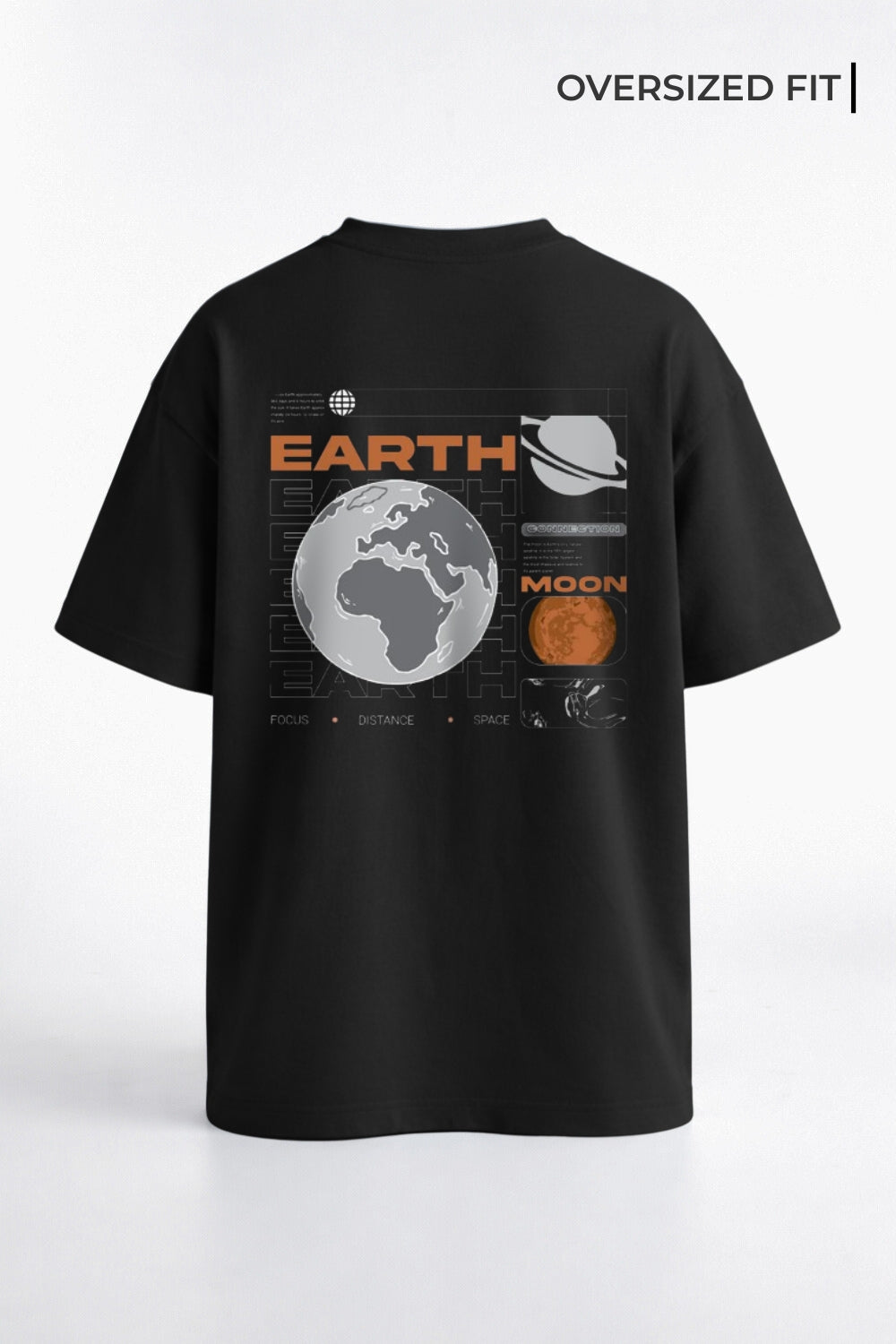 Earth and moon connection Oversized T-Shirt