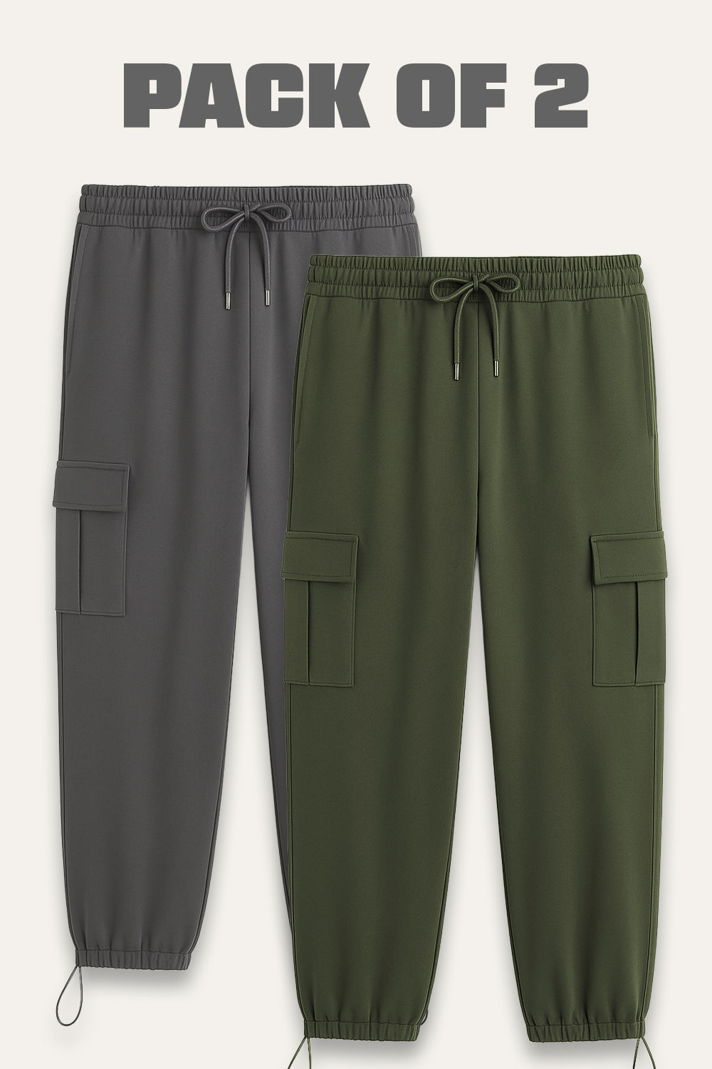 2-Pack Relaxed Fit Cargo Joggers