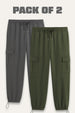 2-Pack Relaxed Fit Cargo Joggers