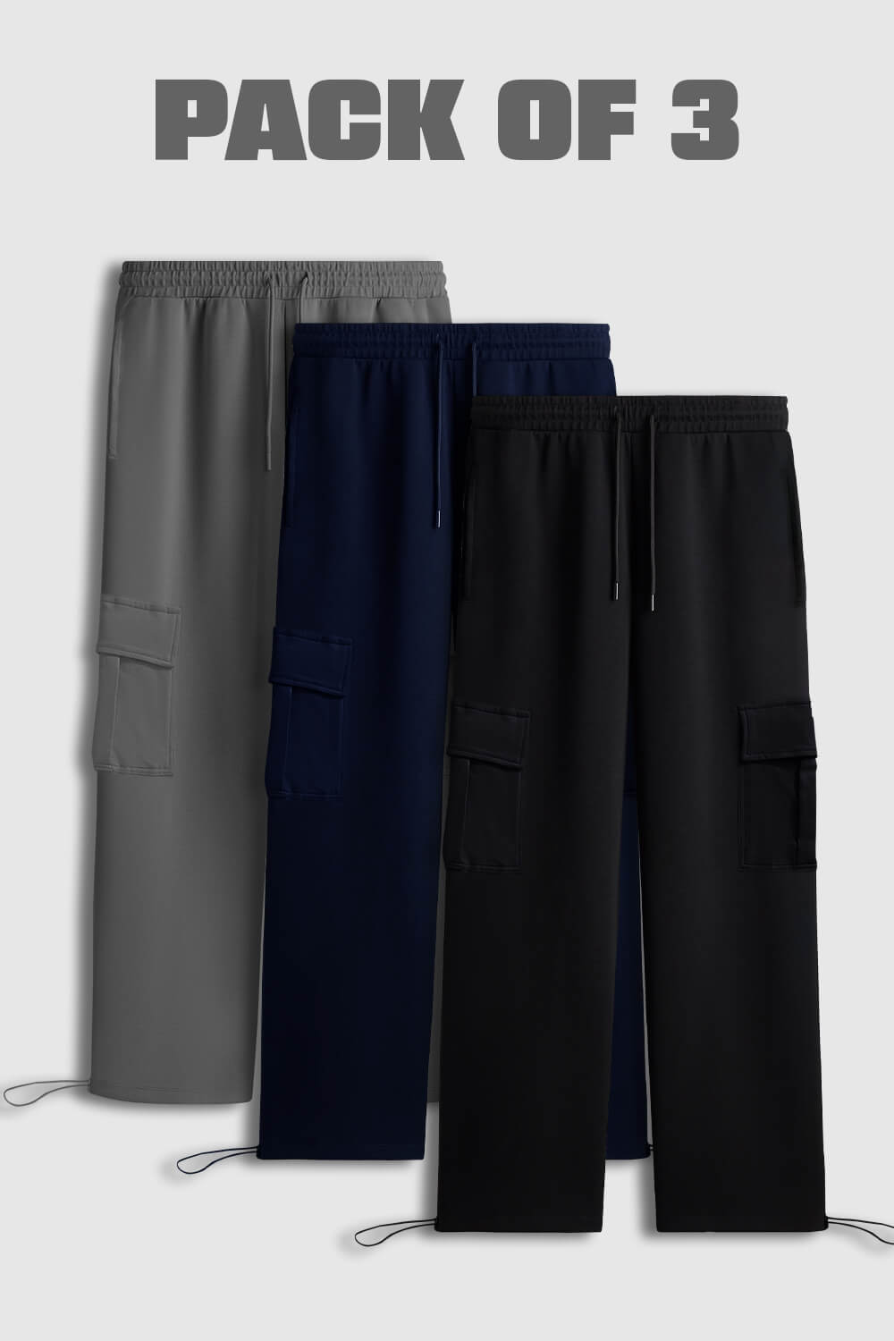 3-Pack Oversized Cargo Joggers